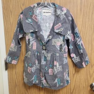 Jill Dufau designs Swing Style Jacket Sz XS